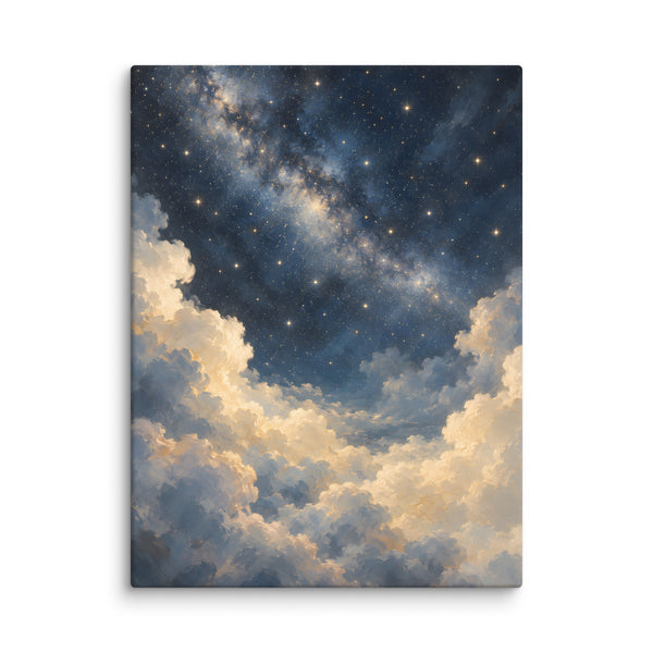 Starlight Above Soft Clouds canvas print, 24 × 32 inches, featuring stars above soft clouds